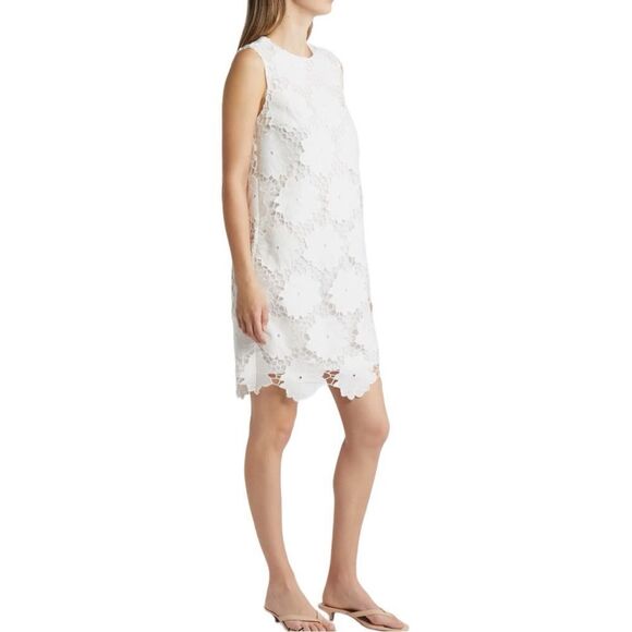 Sam Edelman Floral Eyelet Shift Dress - NWT Size 4 true to size- beautiful! - Picture 2 of 7